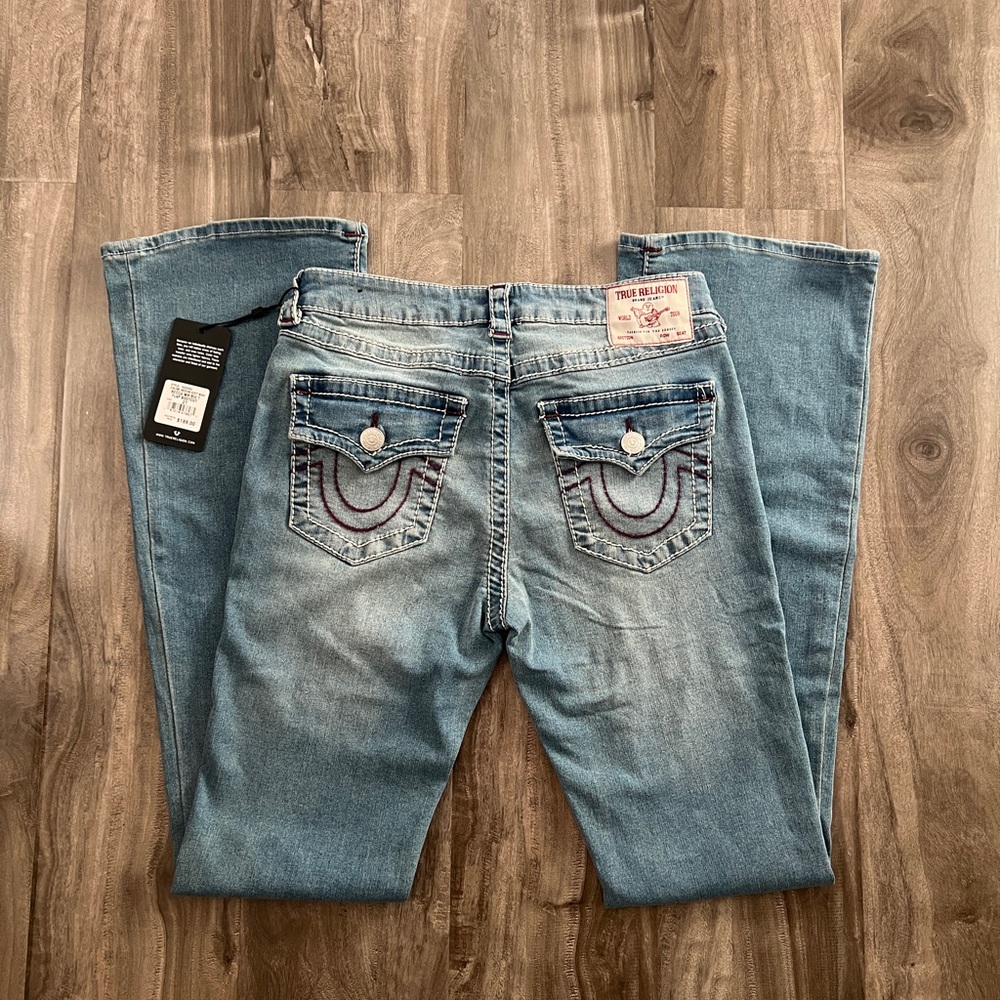 BECCA Denim Bootcut Jeans in Light Blue
